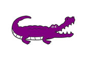 de paarse krokodil